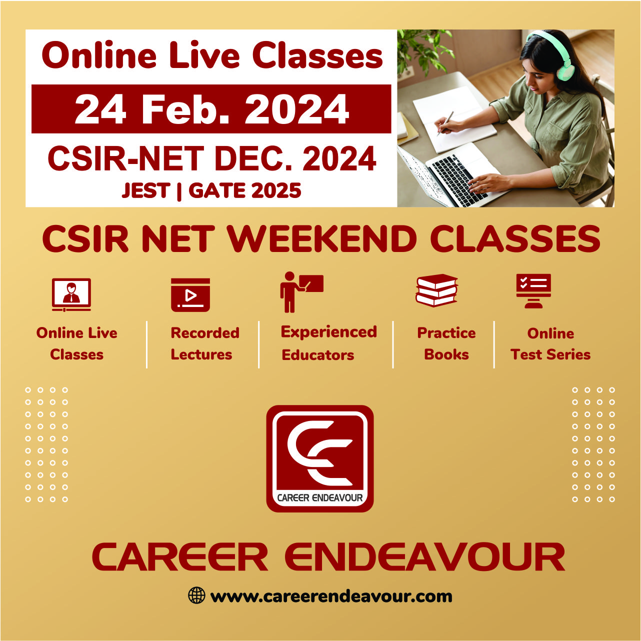 CSIR NET Weekend Classes Dec. 2024 Online & Offline Classes